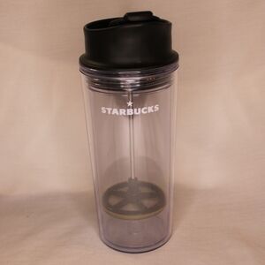 Starbucks Bodum 16Oz Clear French Press Strainer Travel Tumbler Mug